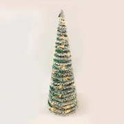 Χριστουγεννιάτικο Δεντράκι Με Led Aca Cone Tree Rattan Green X1130119