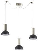 Φωτιστικό Οροφής  SE21-NM-4-NM3-MS3 ADEPT TUBE Nickel Matt Pendant Black Metal Shade+ - 51W - 100W - 77-8465