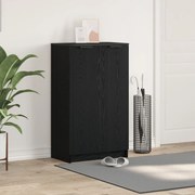 vidaXL Ντουλάπι Παπουτσιών Μαύρο Δρυός 59x35x100 εκ. Από Επεξεργασμένο Ξύλο