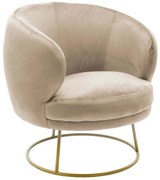 Πολυθρόνα Rony 110-000052 78x75x82cm Beige-Gold