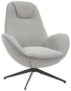 Intrahome Πολυθρόνα περιστρεφόμενη Flago Intrahome μπουκλέ ύφασμα σε ανοιχτή γκρι απόχρωση 85x88x103.5εκ | SKU: INTRAPA-461111134