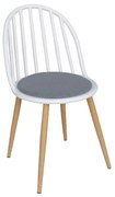 ZITA PLUS Καρέκλα Μεταλλική PP 2τμχ Lion Λευκό 44X48X80εκ.  20.2704.S