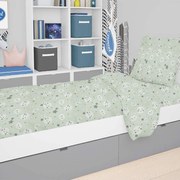 Σεντόνι Βρεφικό Με Λάστιχο Smile 80 Green DimCol Λίκνου 70x140cm 100% Βαμβάκι