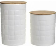 Click Δοχείο Καφέ - Ζάχαρης Πορσελάνης 10x10x14.5cm Λευκό 6-60-476-0007