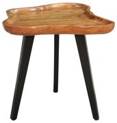 FLOW SIDE TABLE ΦΥΣΙΚΟ ΜΑΥΡΟ 60x56xH51cm