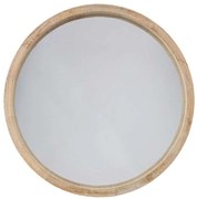 Καθρέπτης Τοίχου 07.137391 Φ50cm Natural Ξύλο,Γυαλί
