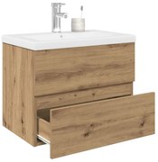 Έπιπλο νεροχύτη με ενσωματωμένη λεκάνη και βρύση Artisan Oak