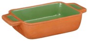 Πυρίμαχο Σκεύος Ορθογώνιο 02.1153288 22x11x4,5cm Green Κεραμικό