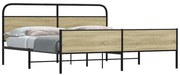 vidaXL Σκελετός Κρεβ. Χωρίς Στρώμα Sonoma Δρυς 180x200 εκ. Μεταλλικό
