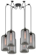 SE21-SM-19-30-BL6+ FEINT Smoked Glass Pendant+ HOMELIGHTING 77-8786