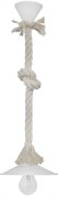 Φωτιστικό Οροφής Mac-150Κ -S- Rope 31-1078 White Heronia Σχοινί, Πλαστικό