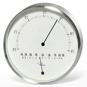 Θερμόμετρo & Υγρόμετρo Tempus 307001 Φ15,24x5,08cm Silver-White Philippi Αλουμίνιο