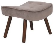 Σκαμπό - Υποπόδιο Alma Ε7141,81Κ 52x38x35cm Walnut-Brown Ξύλο,Ύφασμα