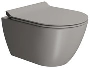 GSI Pura Swirl Tortora 881600SC-440 Λεκάνη Κρεμαστή 50cm με κάλυμμα βακελίτη Slim Soft Close αποσπώμενο