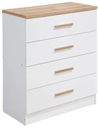 Liberta PRACTICO ΣΥΡΤΑΡΙΕΡΑ 4ΣΥΡΤΑΡΙΑ ΦΥΣΙΚΟ ΛΕΥΚΟ 80x40xH99cm 80x40xH99cm 09-1970