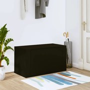 vidaXL Παπουτσοθήκη Επιτοίχια Μαύρη 70x35x38 εκ. Επεξεργασμένο Ξύλο