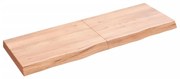 Ράφι Τοίχου Ανοιχτό Καφέ 120x40x(2-6)εκ. Επεξ. Μασίφ Ξύλο Δρυός 363695