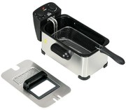 HOMCOM Φριτέζα, 3 λίτρων, ισχύς 2.000W, καπάκι με οπτική ένδειξη, ψυχρή λαβή, μαύρο