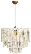 Φωτιστικό Οροφής 687HMY2310 40x70cm 1xE27 40W Cream-Gold Opviq