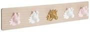 Παιδική Κρεμάστρα τοίχου Unicorn Atmosphera 5 θέσεων με διαστάσεις 55x6x10cm