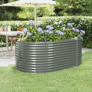 vidaXL Ζαρντινιέρα Γκρι 175x100x68 εκ. Γαλβανισμένος χάλυβας