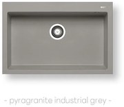 Νεροχύτης Κουζίνας Pyragranite Istros 76x50 εκ. 1B - Industrial Grey