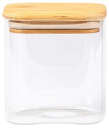 Δοχείο Αποθήκευσης Γυάλινο Με Καπάκι Bamboo Essentials 550ml - Estia