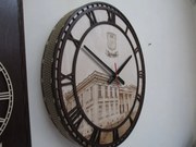 Intra απο ξύλο plywood 3mm-4mm πάχος - Ρολόι τοίχου από ξύλο ρωμαϊκού αριθμού Δίασταση 30x30 cm Intraeaxys-joerdyn7