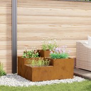 vidaXL Γλάστρος Κήπου 100x100x48 εκ. από Ανθεκτικό Ατσάλι