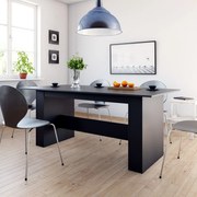 vidaXL Τραπεζαρία Μαύρη 180 x 90 x 76 εκ. από Μοριοσανίδα