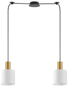 Φωτιστικό Οροφής Δίφωτο Homelighting 77-8599 Gold/White