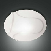 Φωτιστικό Οροφής - Πλαφονιέρα Magma 3521-65-102 White Fabas Luce Μέταλλο,Γυαλί