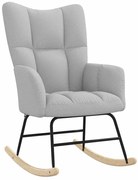 vidaXL Κουνιστή καρέκλα Cloud Grey Fabric
