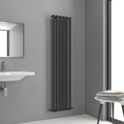 KARAG  DIVINA Θερμαντικό σώμα μπάνιου Black Matt DIVINA KARAG 12x42x180cm KARAG-5206836063089