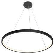 Φωτιστικό Οροφής Κρεμαστό 01377-04 D60cm 23W LED 3000K 1850Lm Black Luma