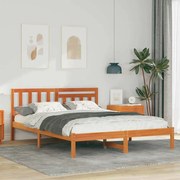 vidaXL Σκελετός Κρεβατιού Καφέ κεριού 160 x 200 cm Μασίφ ξύλο πεύκου