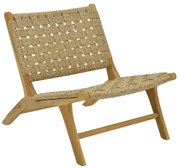 Καρέκλα Foldere φυσικό teak ξύλο-σχοινί 65x78x68εκ 65x78x68 εκ.