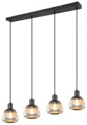 Φωτιστικό Κρεμαστό Trio Lighting TARIFA 362800432 Μαύρο Ματ (Black Mat)