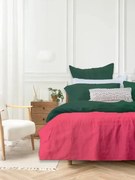 Ariete Casa Σετ Σεντόνια Βαμβακοσατέν 250 TC King Size 240×270 – Lux Home Κυπαρισσί/Magenta/Φούξια