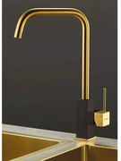 Pyramis Adelita PVD Inox Gold &amp; Pearl Black Μπαταρία Κουζίνας Πάγκου