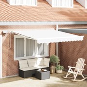 vidaXL Ανασυρόμενη Τέντα with Λευκό 300 x 250 εκ Λευκό