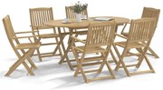 vidaXL Καρέκλες Κήπου Πτυσσόμενες 6 τεμ. 54,5x58x90 εκ. Μασίφ Ακακία