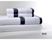 Σεντόνια 10-0822 Με Rever (Σετ 4τμχ) Blue Down Town Υπέρδιπλo 245x270cm 100% Cotton Satin