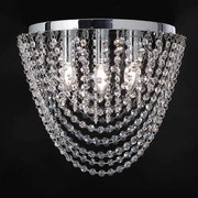 Φωτιστικό Οροφής MISSY404C Metal &amp; Crystal Clear Κρύσταλλο,Μέταλλο