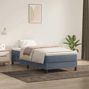 vidaXL Κρεβάτι Boxspring χωρίς Στρώμα Σκούρο Γκρι 80x220 εκ. Βελούδινο