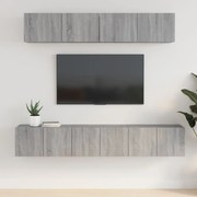 vidaXL Σετ Επίπλων Τηλεόρασης 5 Τεμ. Γκρι Sonoma Επεξεργασμένο Ξύλο
