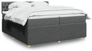 ΚΡΕΒΑΤΙ BOXSPRING ΜΕ ΣΤΡΩΜΑ ΣΚΟΥΡΟ ΓΚΡΙ 200X200 ΕΚ. ΥΦΑΣΜΑΤΙΝΟ 3289871