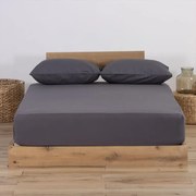 Σεντόνι Μακό Με Λάστιχο Jersey Dark Grey Nef Nef Μονό 100x230cm 100% Βαμβάκι