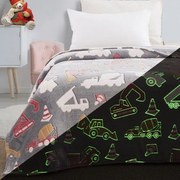 Beauty Home Κουβέρτα μονή φωσφορίζουσα Flash Art 6147 160x220 Γκρι