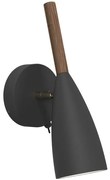 Απλίκα Φωτιστικό Τοίχου 1xGU10 Ξύλο Μαύρης Καρυδιάς Κινητό Αμπαζούρ Pure DFTP -78271003-Μαύρο 78271003
